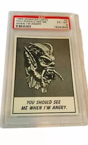 Monster Laffs Universal Horror Card 1966 TCG PSA 6 See Me Angry #3 Evil Mask vtg - Picture 1 of 3