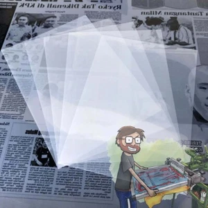8.5x11，100 sheets,Silk Screen Printing Waterproof Inkjet Transparent Film Paper