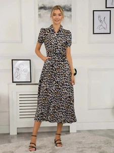 CAMISA DE MIDI VESTIDO DE MIDI Jolie Moi DAMA, AZUL ANIMAL Talla 10 Precio de venta sugerido por el fabricante £65 - Imagen 1 de 3
