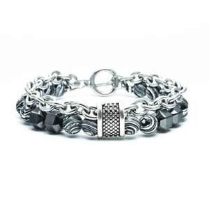 Stress With 8mm Beads Mens Jewelry Relief Tigers Bracelets Chain Eye Obsidians - Picture 1 of 17