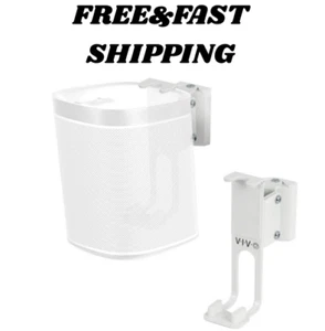 White Dual Wall Mount Brackets Designed For Sonos One, Sl, And Play:1 Audio - Picture 1 of 8