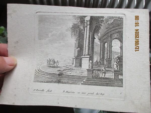 Ancienne Gravure G Perrelle Fecit Graveur P Marielle Ex avec Privilège du Roy - Imagen 1 de 2