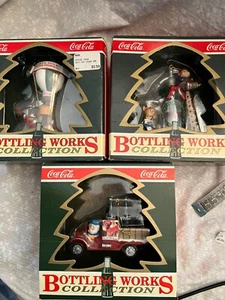 3 ornaments. Coca-Cola bottling works collection. New. 1992 1994, 1995. Deliver - Picture 1 of 11