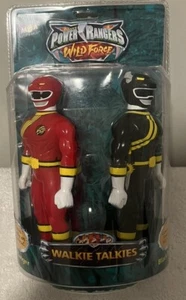 Power Rangers Wild Force Black Red Rangers 10” Figure Walkie Talkies 2002 - Picture 1 of 2
