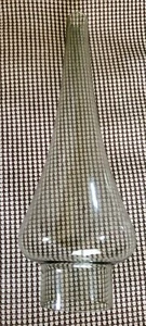 Vintage Öllampe Glas Schornstein Slim Line Rauchgrün 0,75 x 1,75 x 9,25" mit 3,5" Ausbuchtung - Bild 1 von 6