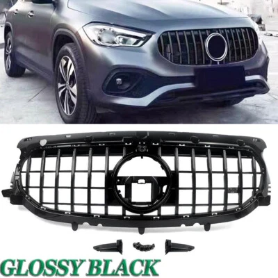 For 2020-2023 Mercedes Benz GLA-Class H247 Front Grill GTR Grille Glossy Black - Image 1 of 4