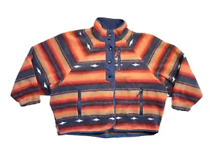AMERICAN EAGLE Colorful Warm AZTEC FLEECE BUTTON-UP JACKET Hike Coat Women's L - Picture 1 of 7