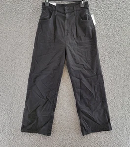 Joe's Jeans The Pleated High Rise Wide Leg Jeans Women's 27 Black Zipper Fly - Picture 1 of 17