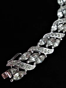Panetta Vintage Signed Rhinestone Bracelet - Picture 1 of 6