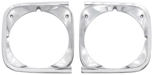 1972 Chevelle Chrome Headlamp Trim Headlight Bezels, Pair - Picture 1 of 1