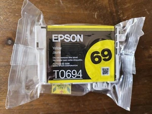 GENUINE EPSON 69 T0694 YELLOW INK CARTRIDGE T0694 - NEW SEALED - Afbeelding 1 van 1
