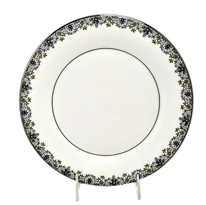 Royal Doulton Flowerlace Platinum Trim Floral Dinner Plate 10 5/8" - Picture 1 of 3