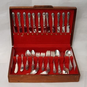 12 Gedecke Reed & Barton Sterling Besteck mit Truhe - Bild 1 von 8