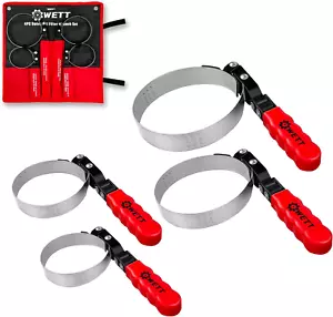 WETT Swivel Oil Filter Wrench Set, 4-Piece Standard Oil Filter Removal Tool, Sta - Picture 1 of 12