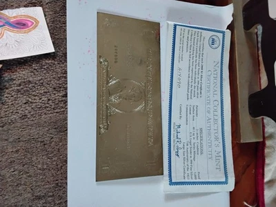 National Collectors Mint Authentic Certificate of 2000 $1.00 SILVER CERTIFICATE - Image 1 of 2