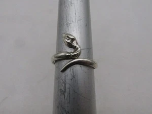 Vintage 950 Silber Ring Schlangendesign Wickeloptik Größe 7 verstellbar #772 - Bild 1 von 8