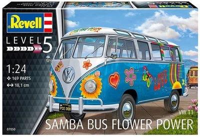 REVELL, VOLKSWAGEN T1 Samba Bus modello Flower Power da assemblare e vernicia... - Immagine 1 di 4