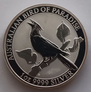 Bird of Paradise 2019 moneta d'argento 1 oz argento Ag 999,9 Australia Perth come nuova* - Foto 1 di 6