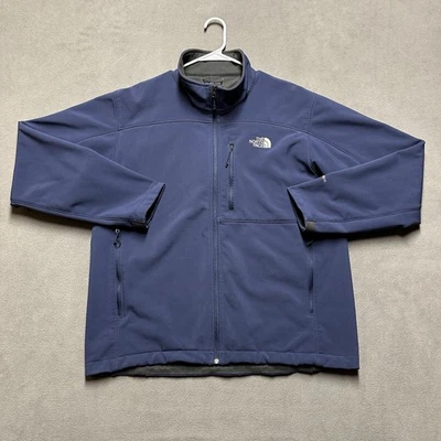 The North Face Apex Jacket Mens XL Blue Soft Shell Outdoor Hiking Full Zip EUC - Image 1 of 4