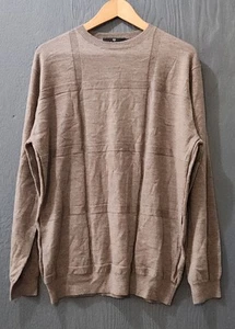 Suéter tejido marrón lana merino talla grande BUGATCHI para hombre - Imagen 1 de 8