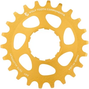 Wolf Tooth Single Speed Aluminum Cog - 22t, Compatible with 3/32" Chains, Gold - Picture 1 of 1