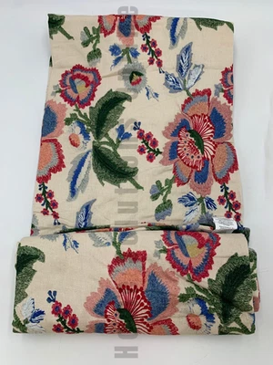 Pottery Barn Maddie Oversized Embroidered Floral Table Throw 50" x 70" #8903 - Image 1 of 4