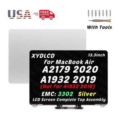 for MacBook Air Retina 13.3" A2179 2020 LCD Screen Assembly Replacement Silver - Image 1 of 4