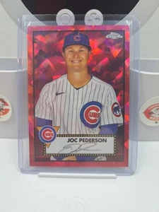 2021 Topps Chrome Red Atomic Platinum Anniversary /100 #4457 Joc Pederson (*1) - Picture 1 of 1