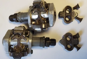 Vintage Shimano PD-M515 SPD Clipless Pedals with Cleats 90s 00s MTB - Picture 1 of 11