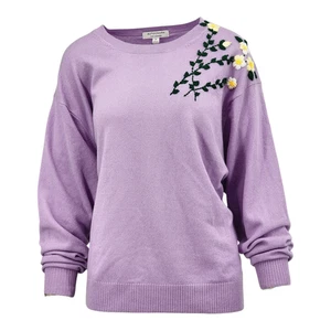 Autogramm reines Kaschmir Rundhals Pullover Damen mit individueller Stickerei Handarbeit - Bild 1 von 5