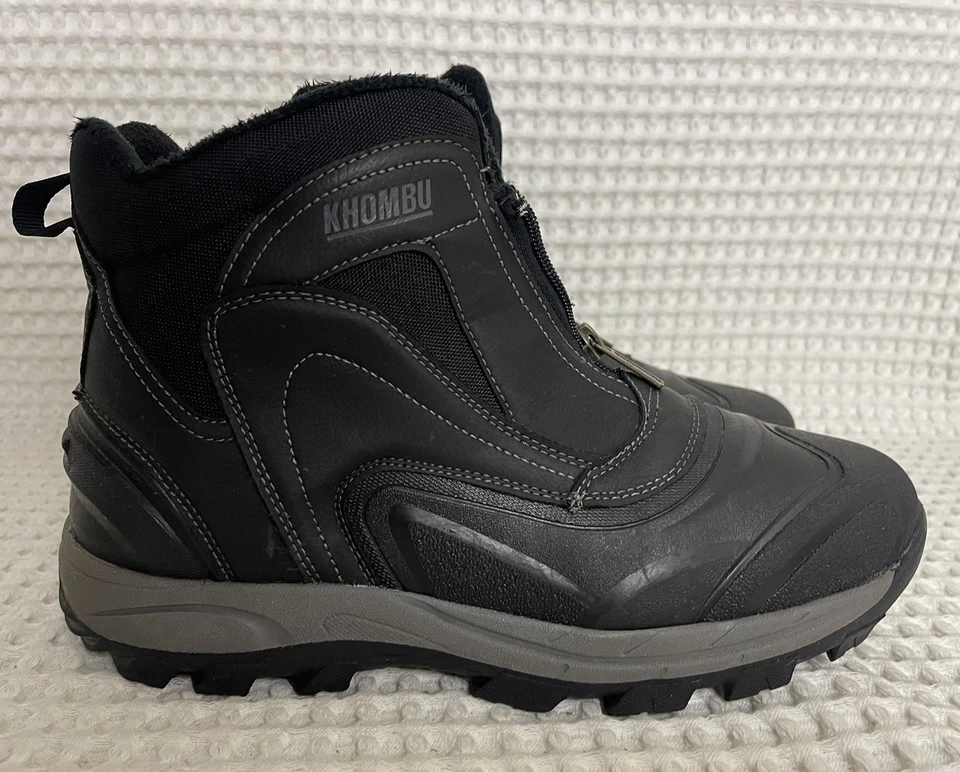 Botas Khombu Mason para mujer 10M negras grises invierno nieve frontal cremallera forradas de piel sintética Foto 1 de 4