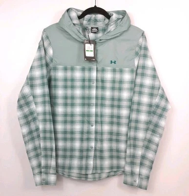 Nova Camisa Feminina Xadrez Flanela UNDER ARMOUR Snap Completo Tamanho G - Imagem 1 de 4