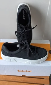 Timberland Black Nubuck Leather Low Lace Sneaker Size UK6 - Picture 1 of 6