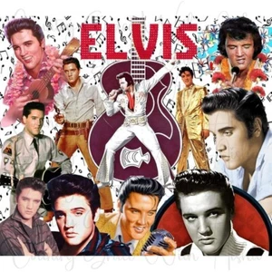 20oz Skinny Tumbler Sublimation Transfer Elvis Ready To Press - Picture 1 of 1
