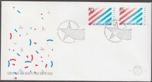 NIEDERLANDE SC #640-1 FDC 200th ANN USA-NETHERLANDS DIPLOMATIC RELATIONS - Bild 1 von 1