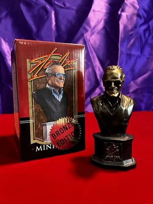 Bowen Designs Stan Lee Mini-Busto Bajo #25/500 Edición Bronce Spider-Man Estatua Foto 1 de 4