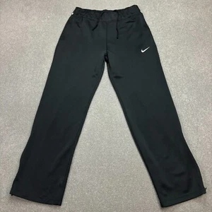 Nike Track Pants Adult Medium Black Y2K Swoosh Baggy Sports Hip Hop Joggers Men* - Picture 1 of 14
