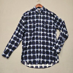 Karman Mens Blue Long Sleeve Button Up Shirt Size Medium - Picture 1 of 7