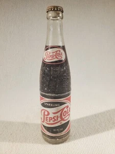 Vintage completo 10 oz. Bottiglia di soda Pepsi Cola anni '50, Durham Burlington N.C. - Foto 1 di 24