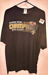 Authentic 2010 New Orleans Saints SUPER BOWL XLIV Champions SCHEDULE XL T-SHIRT! - Picture 1 of 3