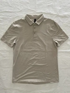 Lululemon Camicia Uomo Bottoni Marrone Taglia Media Bianca Basic Comfort Golf Casual  - Foto 1 di 6