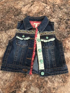 Matilda Jane Friends Forever Adalyn Jean Vest Denim Buttons NWOT 6 - Picture 1 of 7