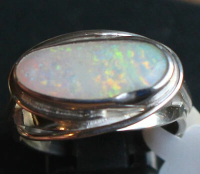 Multicolor Opal 3 Karat 950er Silberring Größe 18,8 mm - Bild 1 von 4