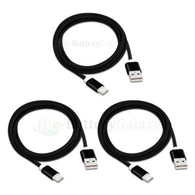 3X USB Type C 6FT Braided Charger Data Sync Cable Cord for Android Cell Phone - Image 1 of 4