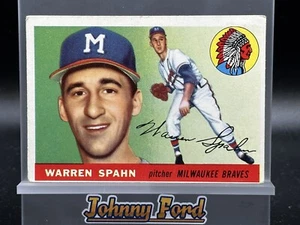 1955 Topps #31 Warren Spahn VG VIN - Picture 1 of 2