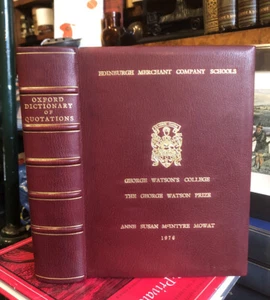 Oxford Dictionary of Quotations : Fine Binding : George Watson Prize Edinburgh - Bild 1 von 7
