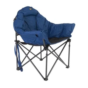 FAULKNER Big Dog Bucket Camping Chair 35.4"H x 33.5"W x 31.5"D Open Blue 49575 - Picture 1 of 3