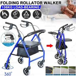 Classic Rollator Walker Lightweight Folding Mobility Walking Rollator Walker - Picture 1 of 12