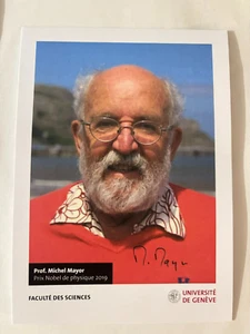 Handsignierte Autogrammkarte , MICHEL MAYOR , Nobelpreisträger , AK 3 - Bild 1 von 1