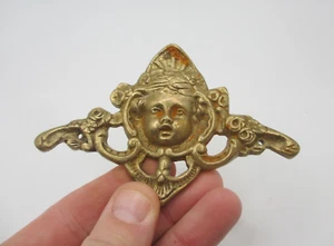 Brass Furniture Ormolu Hardware Mount Cherub Head Face Victorian Antique STYLE - Picture 1 of 10